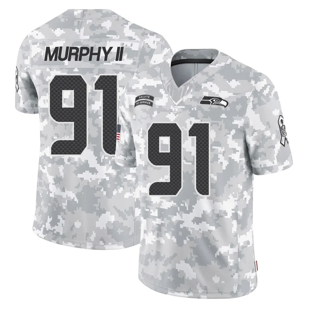 Tuec S.Seahawks #91 Byron Murphy II Player Arctic Camo Limited Salute To Service Home Game Stitched Jerseys