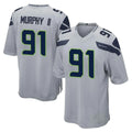 Tuec S.Seahawks #91 Byron Murphy II Player Gray Home Game Stitched Jerseys