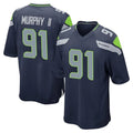 Tuec S.Seahawks #91 Byron Murphy II Player Navy Home Game Stitched Jerseys