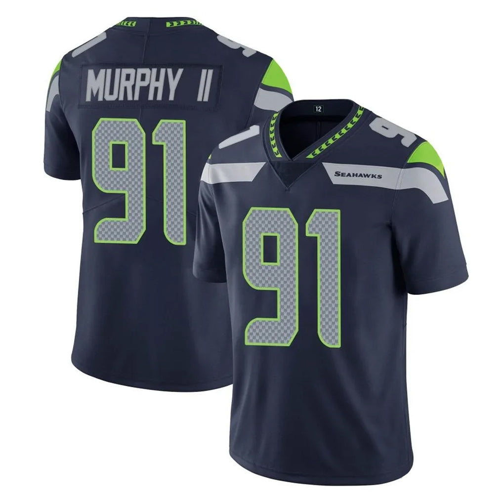 Tuec S.Seahawks #91 Byron Murphy II Player Navy Limited Vapor Untouchable Home Game Stitched Jerseys