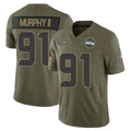 Tuec S.Seahawks #91 Byron Murphy II Player Olive 2025 Salute To Service Limited Home Game Stitched Jerseys