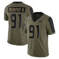Tuec S.Seahawks #91 Byron Murphy II Player Olive Salute To Service Limited Game Stitched Jerseys