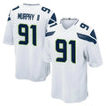 Tuec S.Seahawks #91 Byron Murphy II Player White Home Game Stitched Jerseys