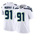 Tuec S.Seahawks #91 Byron Murphy II Player White Limited Vapor F.U.S.E. Home Game Stitched Jerseys