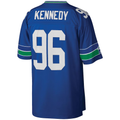 Tuec S.Seahawks #96 Cortez Kennedy Mitchell & Ness Royal Legacy Replica Jersey