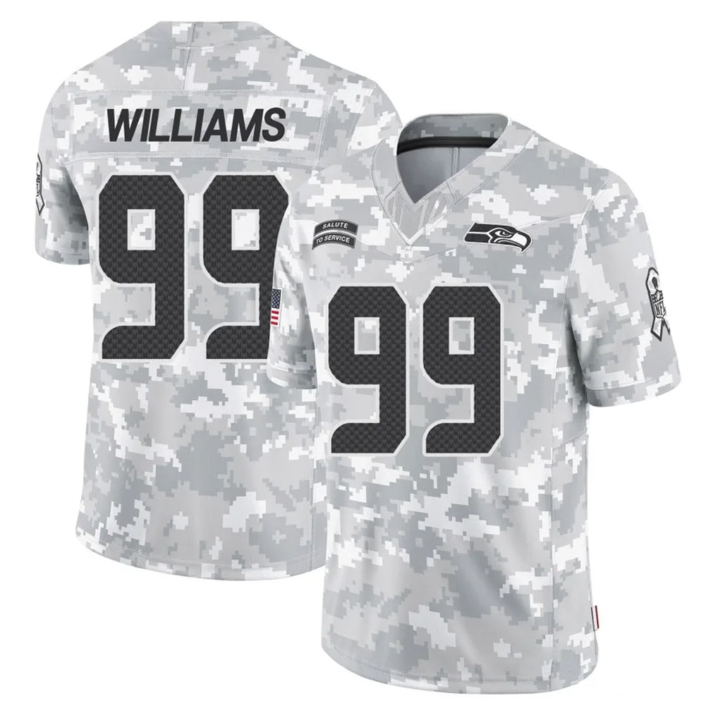 Tuec S.Seahawks #99 Leonard Williams Player Arctic Camo Limited Salute To Service Home Game Stitched Jerseys