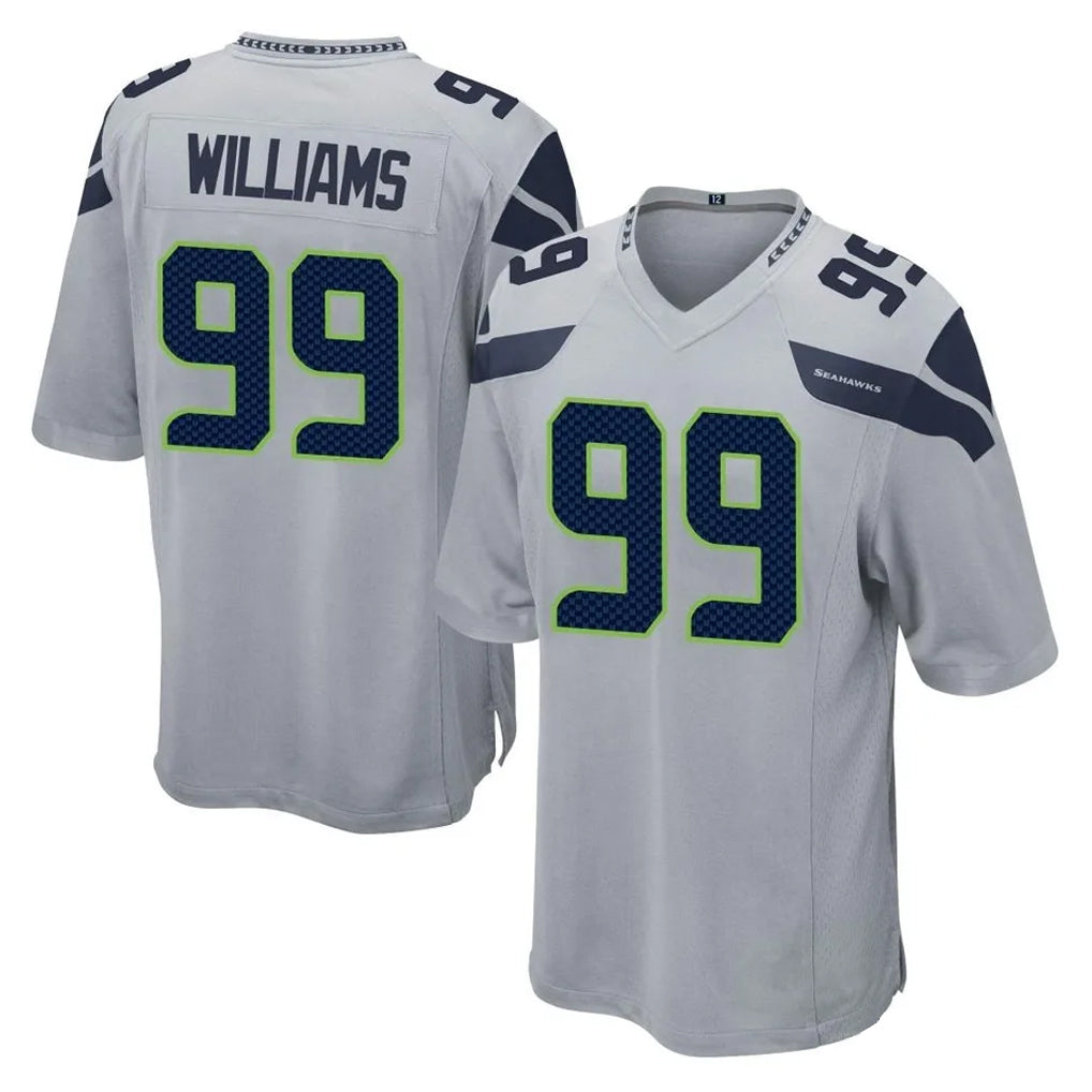 Tuec S.Seahawks #99 Leonard Williams Player Gray Home Game Stitched Jerseys