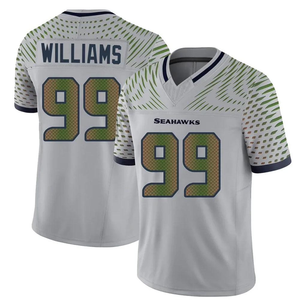 Tuec S.Seahawks #99 Leonard Williams Player Grey Limited 2025 Rivalries Collection Home Game Stitched Jerseys