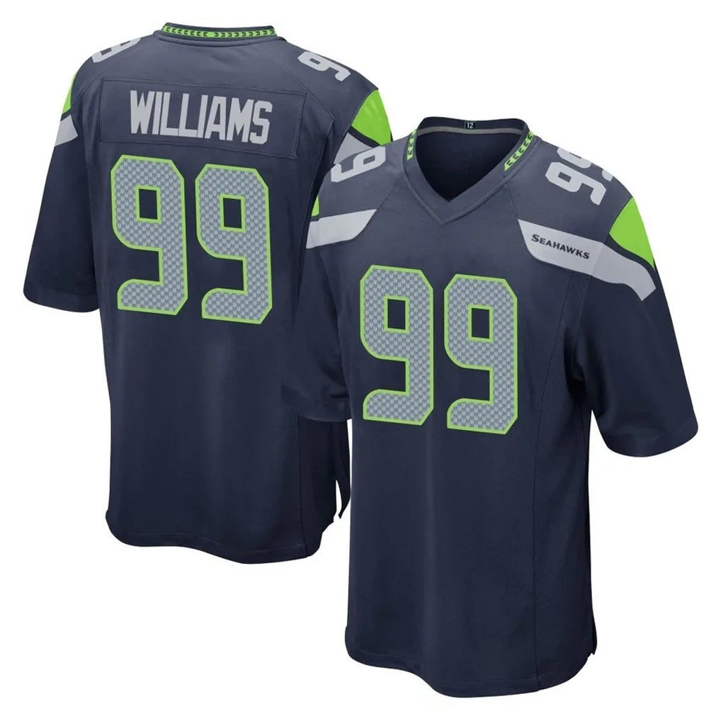 Tuec S.Seahawks #99 Leonard Williams Player Navy Home Game Stitched Jerseys