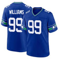Tuec S.Seahawks #99 Leonard Williams Player Royal Throwback Home Game Stitched Jerseys