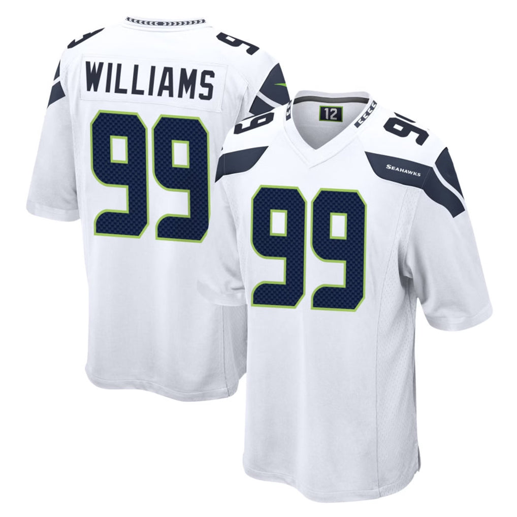 Tuec S.Seahawks #99 Leonard Williams Player White Home Game Stitched Jerseys