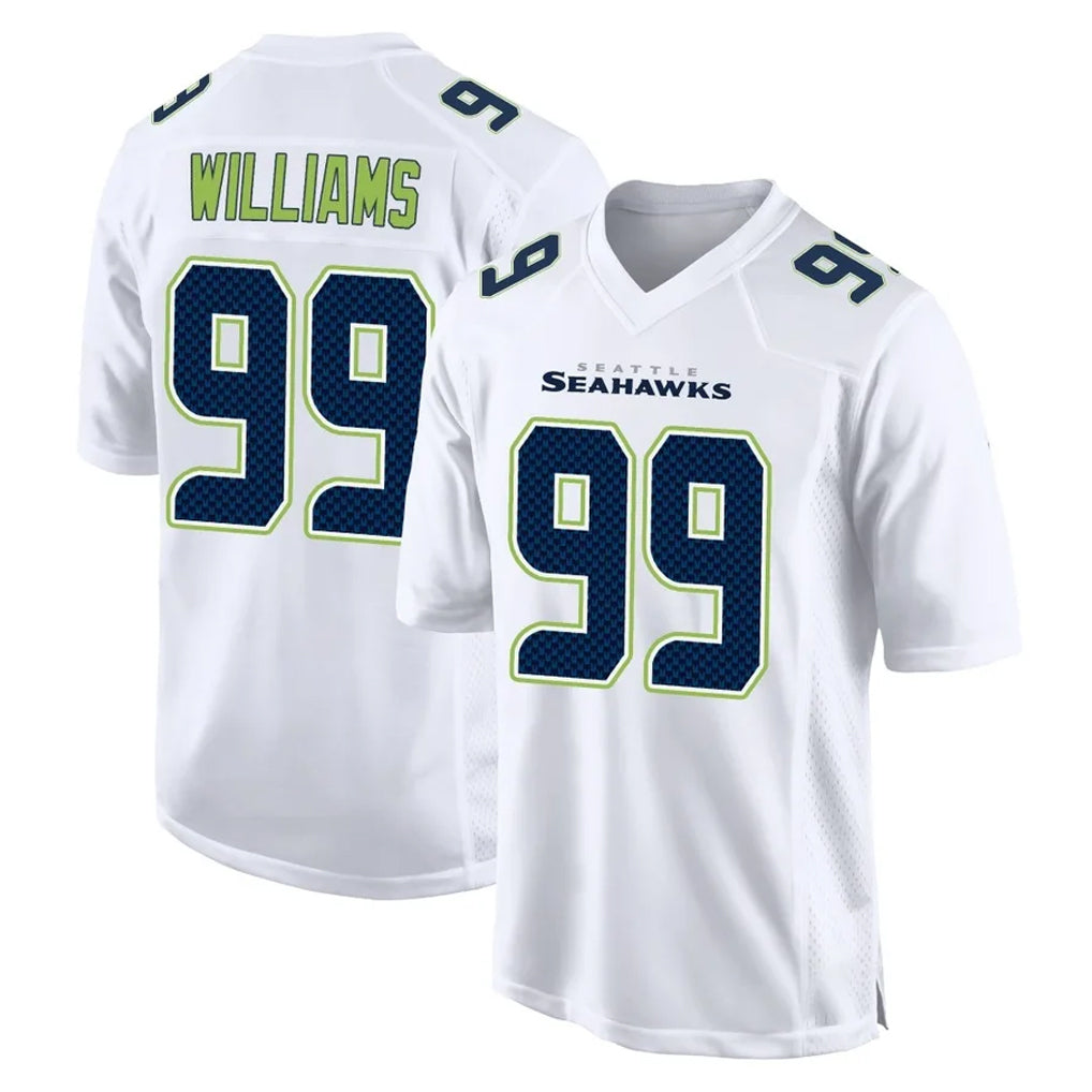 Tuec S.Seahawks #99 Leonard Williams Player White Tundra Fashion Home Game Stitched Jerseys