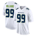Tuec S.Seahawks #99 Leonard Williams Player White Tundra Fashion Home Game Stitched Jerseys