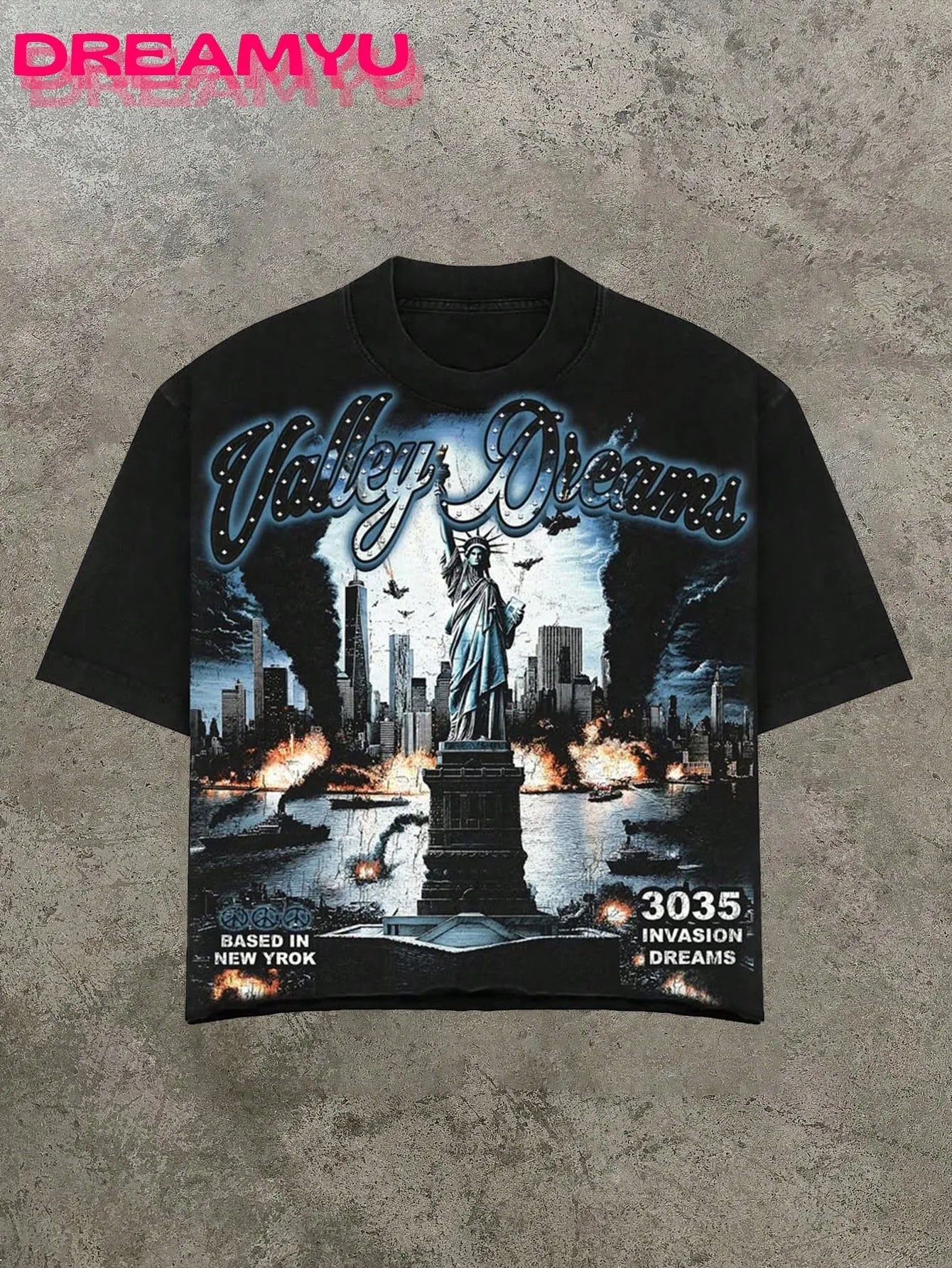 Cheap T-shirt Jerseys 2026 Summer Men's T-shirt with Letter Print Breathable Lightweight Casual Roller Skating Hip-Hop Style Male T-shirt