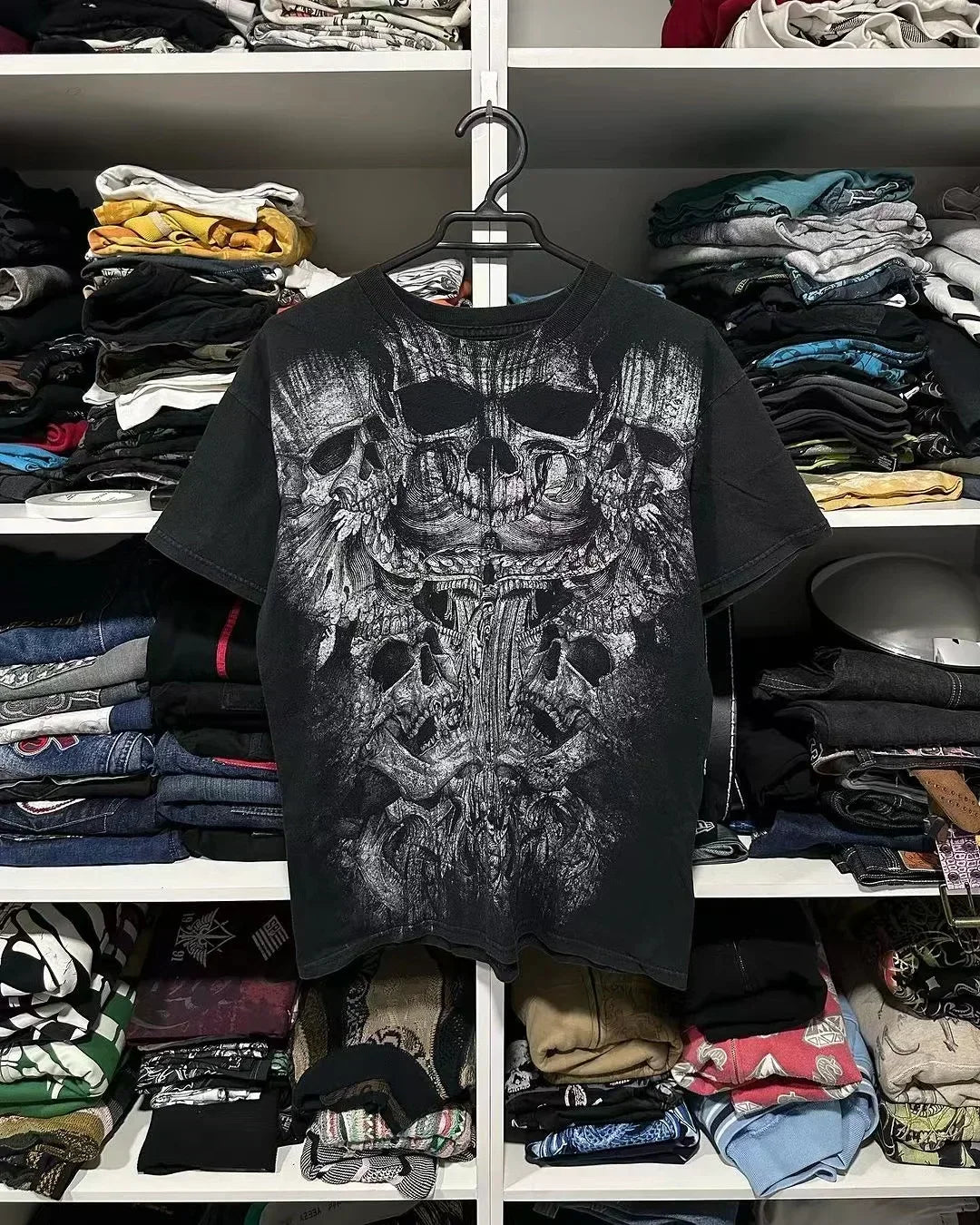 Cheap T-shirt Jerseys 90s American Suffering Trendy Retro Fashion Print Round Neck Short Sleeved T shirt Women Y2K Street Style Gothic Couple Sports