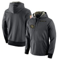 Tuec SF.49ers Anthracite Pullover Hoodies Home Game Blank Player Stitched Jerseys