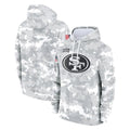 Tuec SF.49ers Arctic Camo Limited Salute to Service Pullover Hoodies Game Blank Player Stitched Jerseys