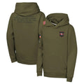 Tuec SF.49ers Olive Salute to Service Pullover Hoodies Limited Blank Player Stitched Jerseys