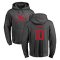 Tuec SF.49ers #10 Mac Jones Player Anthracite Pullover Hoodies Home Game Stitched Jerseys