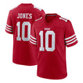 Tuec SF.49ers #10 Mac Jones Player Red Game Home Stitched Jerseys