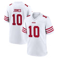 Tuec SF.49ers #10 Mac Jones Player White Game Home Stitched Jerseys