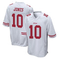 Tuec SF.49ers #10 Mac Jones Player White Home Game Stitched Jerseys