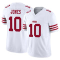 Tuec SF.49ers #10 Mac Jones Player White Limited Vapor F.U.S.E. Home Game Stitched Jerseys