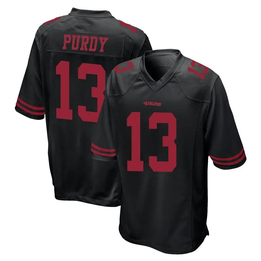 Tuec SF.49ers #13 Brock Purdy Player Black Alternate Home Game Stitched Jerseys