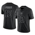 Tuec SF.49ers #13 Brock Purdy Player Black Limited Reflective Home Game Stitched Jerseys