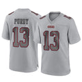 Tuec SF.49ers #13 Brock Purdy Player Gray Atmosphere Fashion Home Game Stitched Jerseys
