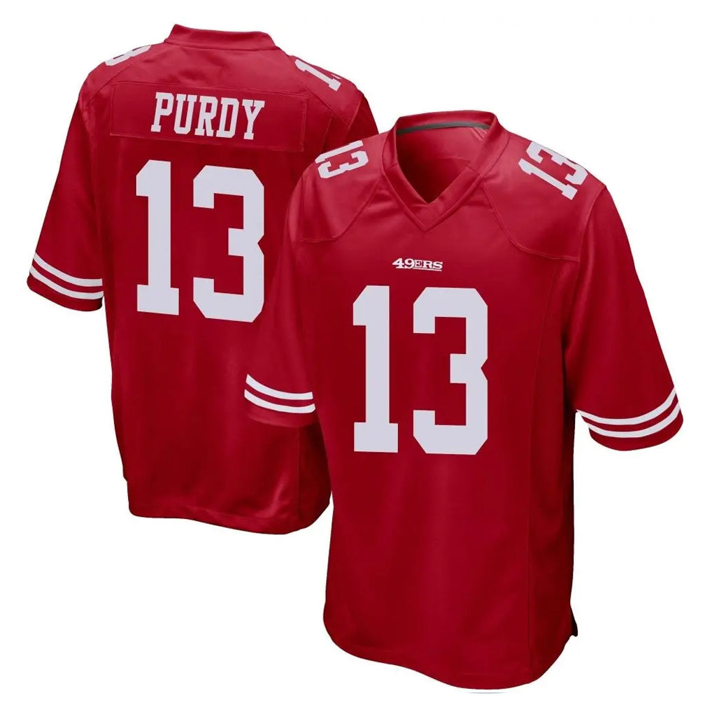 Tuec SF.49ers #13 Brock Purdy Player Red Home Game Stitched Jerseys