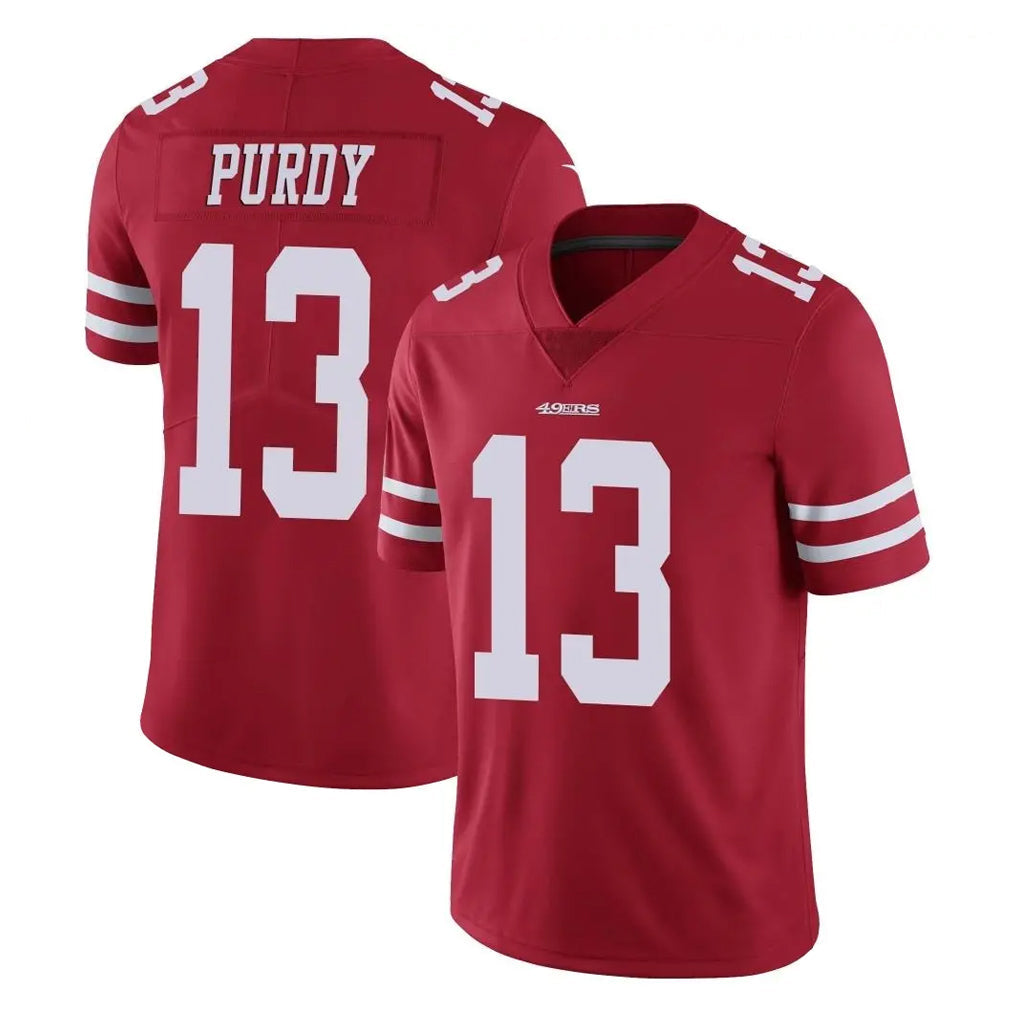 Tuec SF.49ers #13 Brock Purdy Player Red Limited Vapor Untouchable Home Game Stitched Jerseys