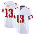 Tuec SF.49ers #13 Brock Purdy Player White 2025 Rivalries Collection Game Limited Stitched Jerseys