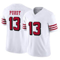 Tuec SF.49ers #13 Brock Purdy Player White Limited Alternate Vapor F.U.S.E. Home Game Stitched Jerseys