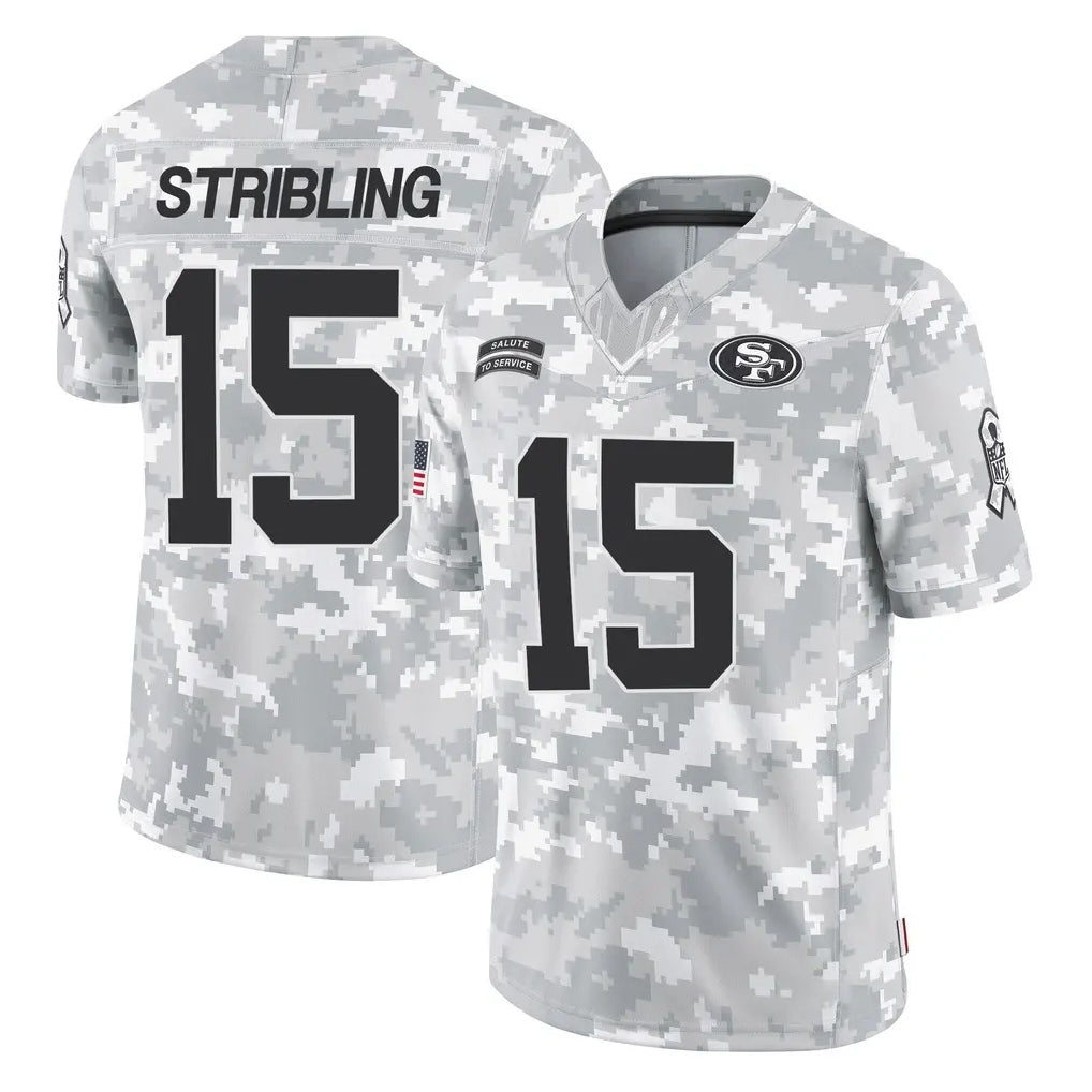 Tuec SF.49ers #15 De'Zhaun Stribling Player Arctic Camo Limited Salute To Service Home Game Stitched Jerseys