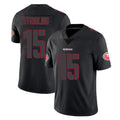 Tuec SF.49ers #15 De'Zhaun Stribling Player Black Impact Limited Home Game Stitched Jerseys
