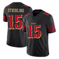 Tuec SF.49ers #15 De'Zhaun Stribling Player Black Limited Rivalries Collection Home Game Stitched Jerseys