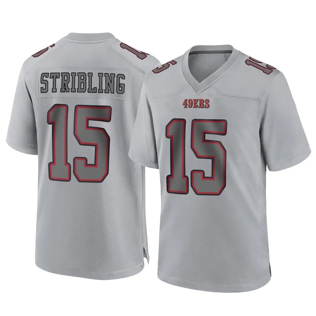 Tuec SF.49ers #15 De'Zhaun Stribling Player Gray Atmosphere Fashion Home Game Stitched Jerseys