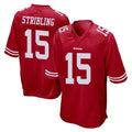 Tuec SF.49ers #15 De'Zhaun Stribling Player Red Home Game Stitched Jerseys