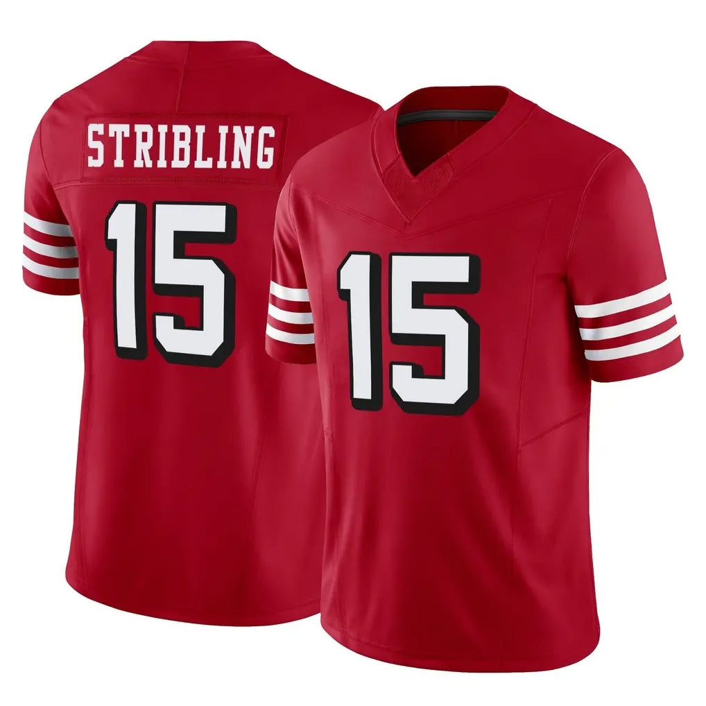 Tuec SF.49ers #15 De'Zhaun Stribling Player Red Limited Alternate Vapor F.U.S.E. Home Game Stitched Jerseys