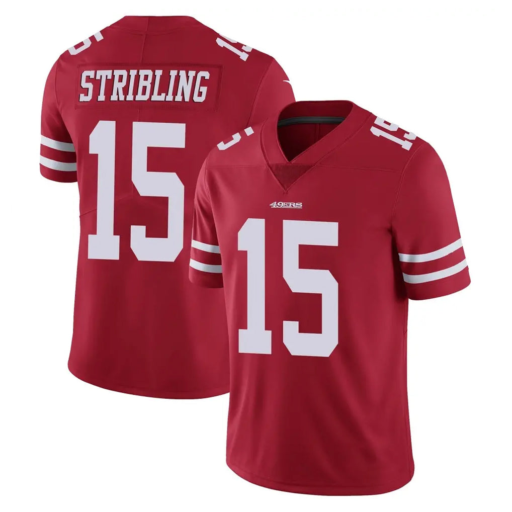 Tuec SF.49ers #15 De'Zhaun Stribling Player Red Limited Vapor Untouchable Home Game Stitched Jerseys