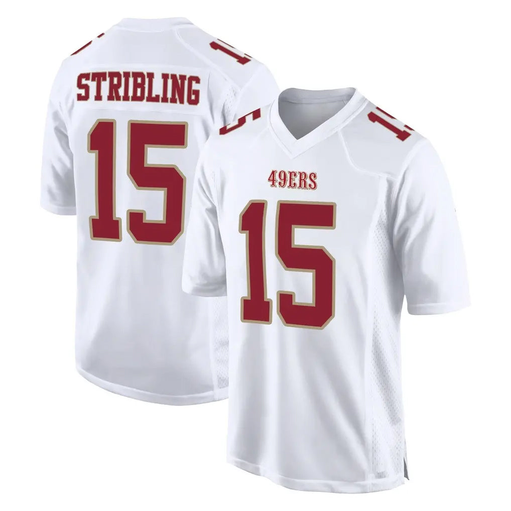 Tuec SF.49ers #15 De'Zhaun Stribling Player White Fashion Home Game Stitched Jerseys