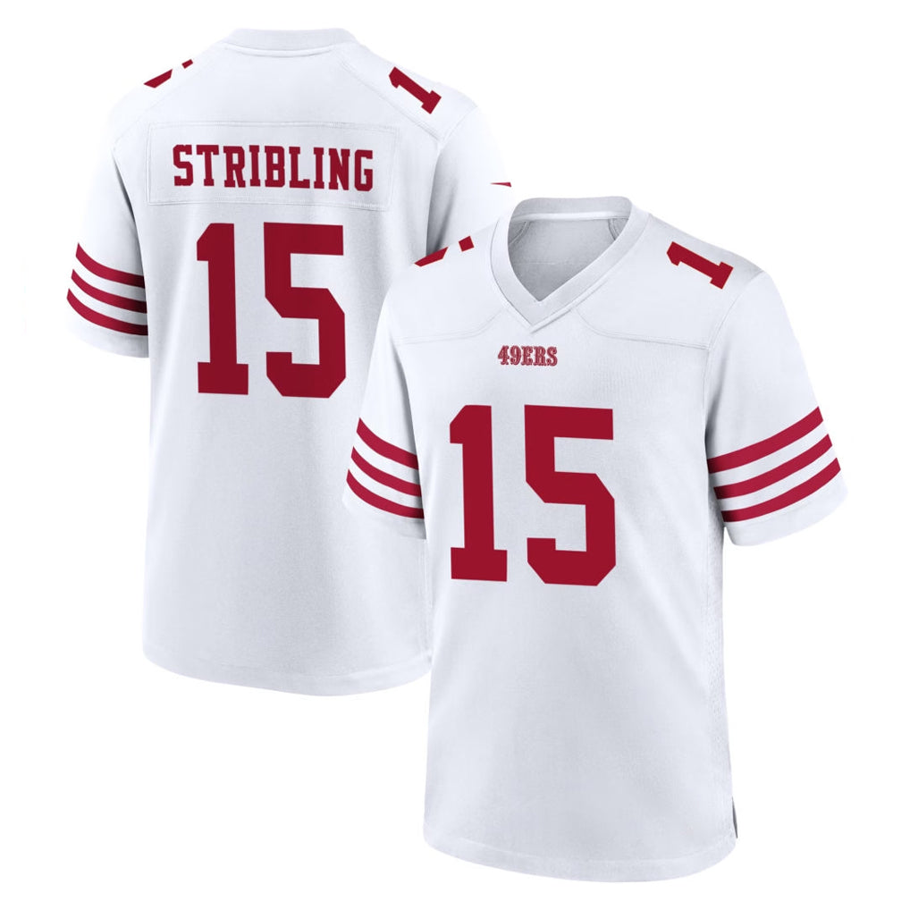 Tuec SF.49ers #15 De'Zhaun Stribling Player White Game Home Stitched Jerseys