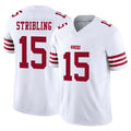Tuec SF.49ers #15 De'Zhaun Stribling Player White Limited Vapor F.U.S.E. Home Game Stitched Jerseys