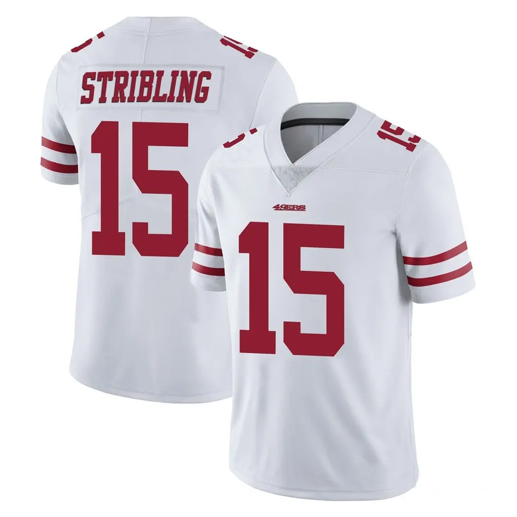 Tuec SF.49ers #15 De'Zhaun Stribling Player White Limited Vapor Untouchable Home Game Stitched Jerseys