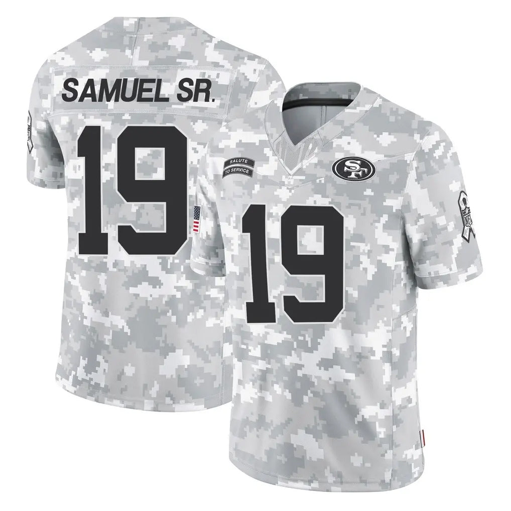 Tuec SF.49ers #19 Deebo Samuel Sr. Player Arctic Camo Limited Salute To Service Home Game Stitched Jerseys