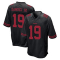 Tuec SF.49ers #19 Deebo Samuel Sr. Player Black Alternate Home Game Stitched Jerseys