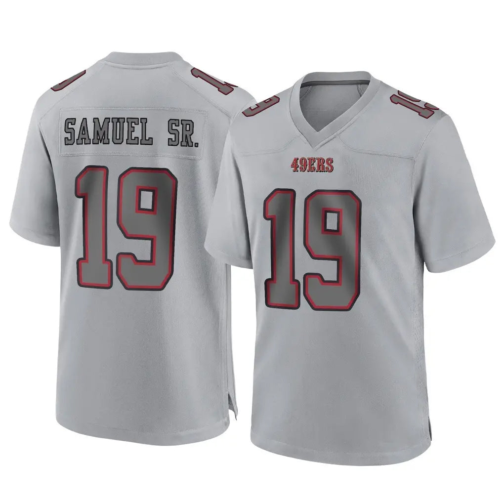 Tuec SF.49ers #19 Deebo Samuel Sr. Player Gray Atmosphere Fashion Home Game Stitched Jerseys