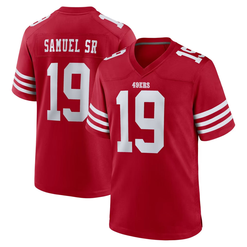 Tuec SF.49ers #19 Deebo Samuel Sr. Player Red Game Home Stitched Jerseys