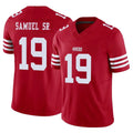 Tuec SF.49ers #19 Deebo Samuel Sr. Player Red Limited Vapor F.U.S.E. Home Game Stitched Jerseys
